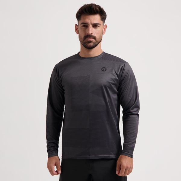 Koszulka rowerowa męska MTB Rogelli Advntr Core z długim rękawem. Szare t-shirty sportowe męskie Rogelli, m, z materiału, bez ramiączek, rowerowe. Za 173.00 zł.