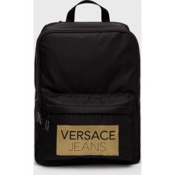 Versace Jeans - Plecak. Czarne plecaki męskie Versace Jeans, bez wzorów, z jeansu. W wyprzedaży za 399.90 zł.