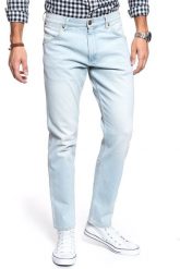 WRANGLER SPODNIE MĘSKIE 11MWZ BLUE RHAPSODY W1MZUH13I 112127707. Niebieskie spodnie materiałowe męskie Wrangler, bez wzorów, z jeansu. Za 209.99 zł.