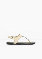 Sandały japonki. Szare sandały damskie bonprix, bez wzorów, bez obcasa. Za 32.99 zł.