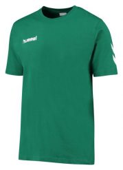 Koszulka sportowa T-shirt męski Hummel Core Cotton Tee. Zielone t-shirty męskie HUMMEL, na lato, m, bez wzorów, z bawełny, bez kołnierzyka. Za 40.00 zł.