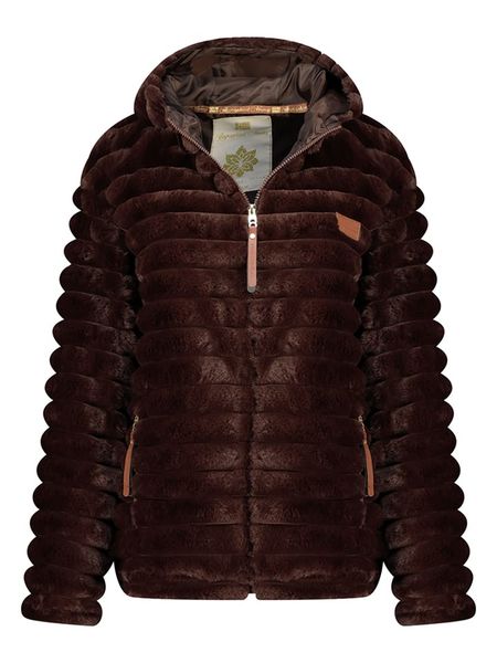 Geographical Norway Kurtka polarowa "Trebelle" w kolorze ciemnobrązowym rozmiar: M. Brązowe kurtki damskie Geographical Norway, m, bez wzorów, z polaru, bez kaptura. Za 157.35 zł.