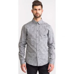 Szara koszula męska we wzór. Szare koszule męskie Versace Jeans, m, bez wzorów, z bawełny, bez kołnierzyka, bez ramiączek. Za 269.70 zł.