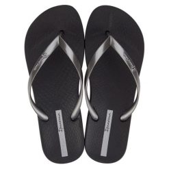Japonki basenowe damskie Ipanema Anatomic Connect. Czarne klapki damskie Ipanema, bez wzorów, z materiału, bez obcasa, na płaskiej podeszwie. Za 56.95 zł.