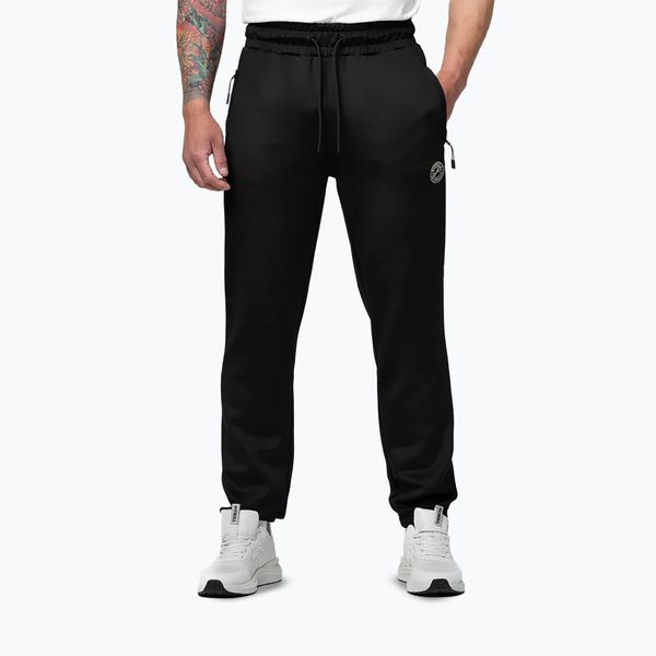 Spodnie męskie Pitbull Track San Diego. Czarne spodnie materiałowe męskie PITBULL, bez wzorów, z bawełny, eleganckie. Za 209.99 zł.