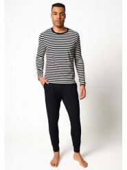 Skiny Piżama w kolorze czarno-białym rozmiar: M. Czarne piżamy męskie Skiny, m, bez wzorów, bez ramiączek. Za 163.26 zł.