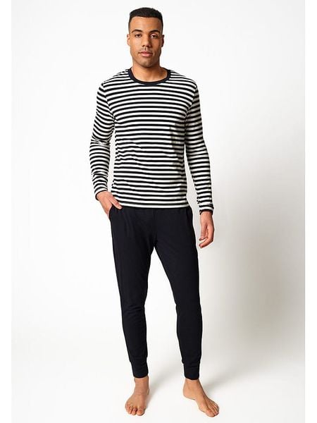 Skiny Piżama w kolorze czarno-białym rozmiar: L. Czarne piżamy męskie Skiny, l, bez wzorów, bez ramiączek. Za 159.59 zł.