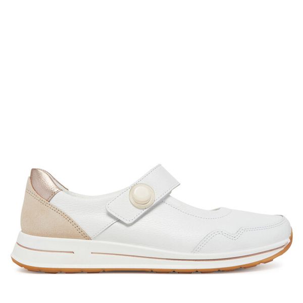 Półbuty Ara. Białe półbuty damskie Ara, bez wzorów, bez obcasa, na płaskiej podeszwie. Za 279.99 zł.