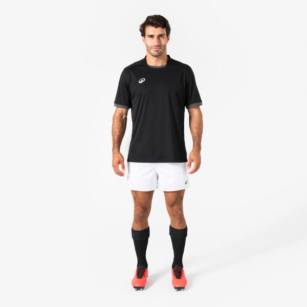 Second Life - Spodenki do rugby Offload R100 z kieszeniami. Białe szorty męskie KIPSTA, l, z materiału, na fitness i siłownię. Za 44.99 zł.