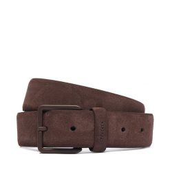 Pasek HUGO. Brązowe paski męskie Hugo, bez wzorów. Za 299.99 zł.
