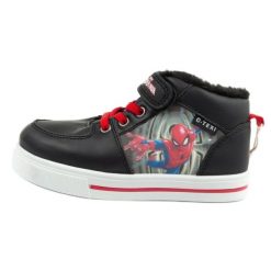 Leomil Buty zimowe za kostkę Spiderman PC-0053724 czarne. Czarne buty sportowe chłopięce ze skóry ekologicznej, za kostkę, bez zapięcia. Za 310.47 zł.