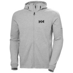 Bluza z kapturem i zamkiem błyskawicznym Helly Hansen HP Tech. Szare bluzy z kapturem męskie Helly Hansen, l, z bawełny. Za 491.75 zł.