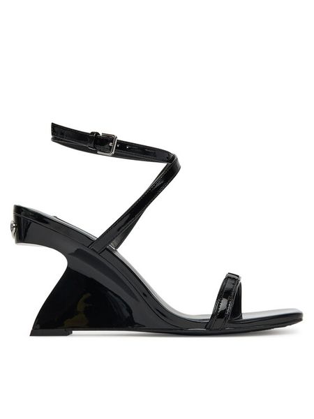 KARL LAGERFELD Sandały Waverly KL34612 Czarny. Czarne sandały damskie Karl Lagerfeld, bez wzorów, ze skóry, bez obcasa, na koturnie. Za 539.99 zł.