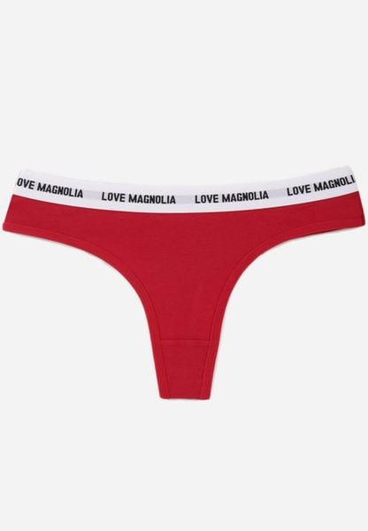 Czerwone Majtki Stringi z Bawełną Ozdobione Napisami Amero. Czerwone stringi damskie Renee, l, bez wzorów, z bawełny. Za 7.99 zł.