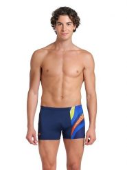 Arena Kąpielówki w kolorze granatowym ze wzorem rozmiar: 7. Niebieskie kąpielówki męskie Arena, bez wzorów, z materiału. Za 87.19 zł.