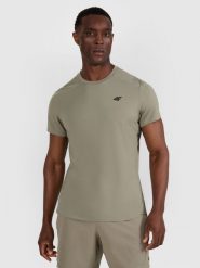 4F Koszulka treningowa szybkoschnąca męska - oliwkowa/khaki XL. Brązowe t-shirty sportowe męskie 4f, m, z elastanu, bez ramiączek, na fitness i siłownię. Za 129.99 zł.