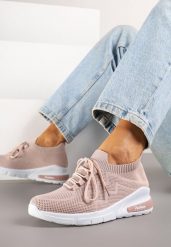 Beżowe Buty Sportowe Amathousa. Brązowe buty sportowe na co dzień damskie Born2be, bez wzorów, z jeansu. Za 44.99 zł.