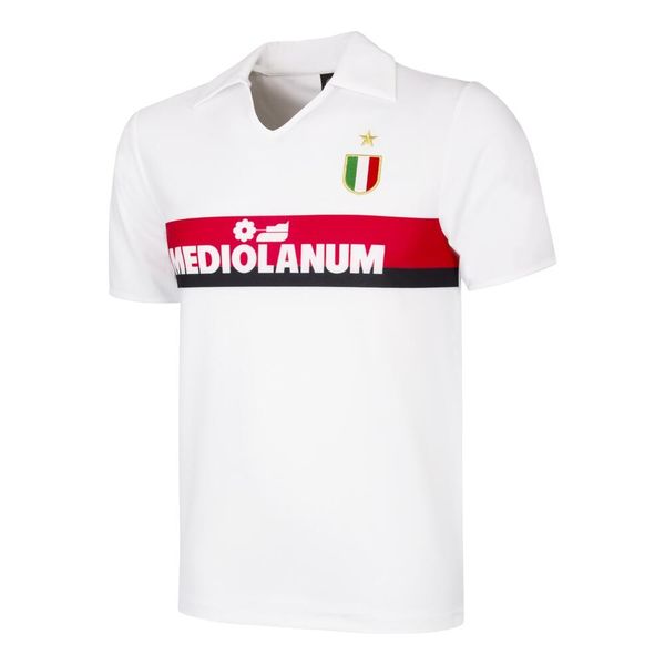 Retro koszulka piłkarska – Męska – AC Milan 1988 – Biały. Białe t-shirty sportowe męskie COPA FOOTBALL, m, bez ramiączek, do piłki nożnej. Za 295.36 zł.