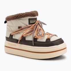 Śniegowce damskie Napapijri Glacier. Szare śniegowce damskie Napapijri, bez obcasa. Za 419.99 zł.