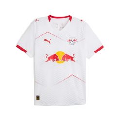 Koszulka domowa RB Lipsk 2025/26. Białe t-shirty sportowe męskie Puma, m, z materiału, bez ramiączek, na fitness i siłownię. Za 355.60 zł.