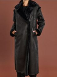 Płaszcz - czarny. Czarne płaszcze damskie Sinsay, l, bez wzorów, z futra. Za 139.99 zł.