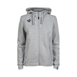 Bluza damska Arena Team Hooded Jacket Panel z kapturem. Szare bluzy z kapturem damskie Arena, l, z bawełny. Za 299.00 zł.