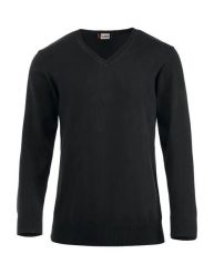Clique sweter męski Aston dekolt V 100% bawełna czarny. Czarne swetry męskie CLIQUE, m, bez wzorów, z bawełny, bez kołnierzyka. Za 242.08 zł.