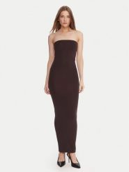 Wolford Sukienka wieczorowa 50795 Brązowy Slim Fit. Brązowe sukienki damskie Wolford, m, bez wzorów, z syntetyku, wizytowe, bez kołnierzyka, bez ramiączek. Za 1,079.00 zł.