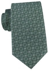 Męski Krawat - Blada Zieleń w Grochy - Angelo di Monti. Zielone krawaty i muchy męskie Angelo di Monti, bez wzorów, z tkaniny, eleganckie. Za 49.99 zł.