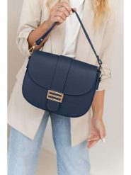 Lia Biassoni Skórzana torebka w kolorze granatowym - 27 x 22 x 7 cm rozmiar: onesize. Niebieskie torebki klasyczne damskie Lia Biassoni, bez wzorów, z materiału, bez dodatków. Za 295.99 zł.