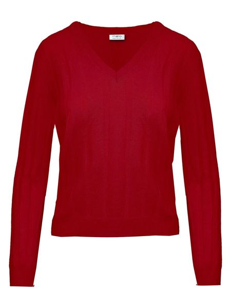 Malo Optimum Sweter w kolorze czerwonym rozmiar: XL. Czerwone swetry klasyczne damskie Malo Optimum, xl, z kaszmiru, bez kołnierzyka. Za 260.99 zł.