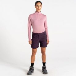 Melodyjne Szorty Damskie. Fioletowe szorty damskie Dare 2b, bez wzorów, z elastanu, sportowe. W wyprzedaży za 229.50 zł.