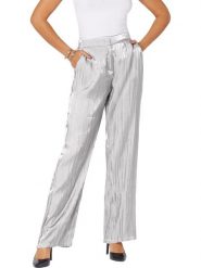 WITT WEIDEN Spodnie w kolorze srebrnym rozmiar: 44. Szare spodnie materiałowe damskie WITT WEIDEN, bez wzorów, z materiału, z podwyższonym stanem. Za 105.14 zł.