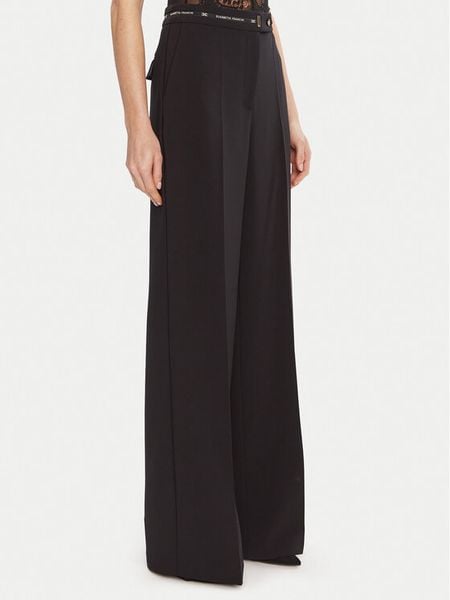 Elisabetta Franchi Spodnie materiałowe PA-103-56E2 Czarny Regular Fit. Czarne spodnie materiałowe damskie Elisabetta Franchi, bez wzorów, z materiału. Za 1,599.00 zł.