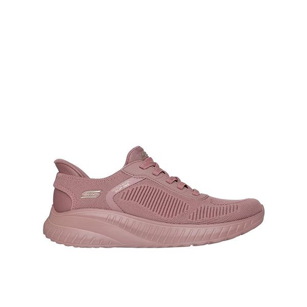 Buty sportowe damskie Skechers Bobs Squad-Chaos SLIP-INS. Czerwone buty sportowe na co dzień damskie Skechers, bez wzorów, z materiału. Za 299.00 zł.