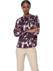 Creation L Bluzka w kolorze ciemnofioletowo-białym rozmiar: 44. Różowe bluzki damskie creation L, l, bez wzorów, bez kołnierzyka, bez ramiączek. Za 39.99 zł.