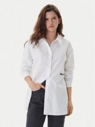 Karl Lagerfeld Jeans Koszula A3W11010 Biały Regular Fit. Białe koszule damskie Karl Lagerfeld Jeans, xl, bez wzorów, z bawełny, bez kołnierzyka, bez ramiączek. Za 569.99 zł.