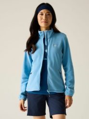 Regatta Kurtka polarowa "Floreo IV" w kolorze błękitnym rozmiar: 40. Niebieskie kurtki damskie Regatta, bez wzorów, z polaru, bez kaptura. Za 84.21 zł.