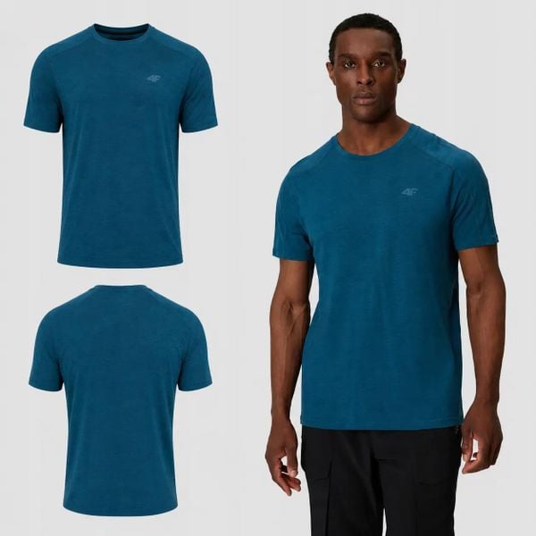 KOSZULKA TREKKINGOWA 4F T-SHIRT MĘSKI WEŁNIANY SZYBKOSCHNĄCY M1798 SS26. Zielone t-shirty męskie 4f, m, bez wzorów, z bawełny, bez kołnierzyka. Za 149.00 zł.