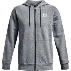 Bluza z kapturem z pełnym zamkiem błyskawicznym Under Armour Essential Fleece. Białe bluzy z kapturem męskie Under Armour, s, z bawełny. Za 272.10 zł.