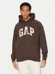 Gap Bluza 534008-01 Brązowy Relaxed Fit. Brązowe bluzy bez kaptura męskie GAP, m, z bawełny. Za 259.99 zł.