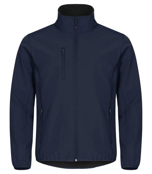 Clique Classic Softshell Jacket - 96% Poliester Recyklingowany, Męska – Dark. Niebieskie kurtki softshell damskie CLIQUE, m, bez wzorów, z poliesteru, bez kaptura. Za 265.70 zł.