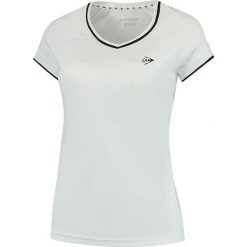 Koszulka sportowa damska Dunlop Club Crew Tee. Białe bluzki sportowe damskie Dunlop, bez wzorów, bez ramiączek. Za 129.99 zł.