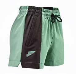 Spodenki boulderingowe dla kobiet. Czarne spodenki sportowe damskie FELSENFEST, l, z materiału, wspinaczkowe. Za 219.99 zł.