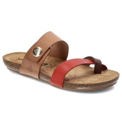 Brązowe Klapki Yokono Wygodne Buty Na Lato. Brązowe klapki damskie Yokono, bez wzorów, ze skóry, bez obcasa. Za 155.00 zł.