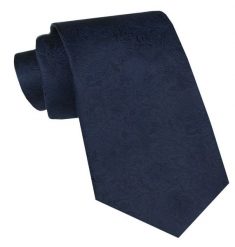 Elegancki i Modny Krawat Jedwabny - Alties - Granatowy, Deseń w Kwiaty. Niebieskie krawaty i muchy męskie Alties, bez wzorów, z jedwabiu, eleganckie. Za 115.00 zł.