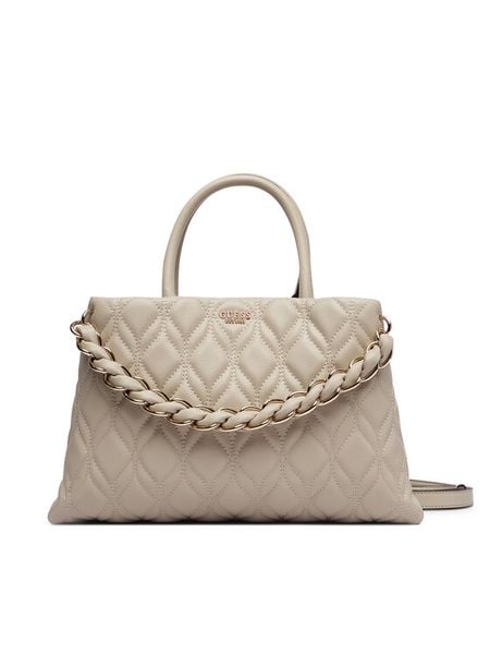 Guess Torebka Maxine HWQG97 33060 Beżowy. Brązowe torebki klasyczne damskie Guess, z aplikacjami, ze skóry, bez dodatków. Za 674.99 zł.