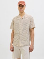 Jack & Jones Koszula "Luke" w kolorze beżowym rozmiar: XXL. Brązowe koszule męskie Jack & Jones, xxl, bez wzorów, z bawełny, bez kołnierzyka, bez ramiączek. Za 70.41 zł.