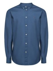 Tommy Hilfiger Koszula MW0MW37550 Niebieski Regular Fit. Niebieskie koszule męskie Tommy Hilfiger, l, bez wzorów, z bawełny, bez kołnierzyka, bez ramiączek. Za 349.99 zł.