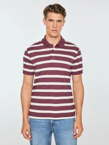 Koszulka męska polo w białe paski bordowa talus 604. Czerwone koszulki polo męskie Big Star, na zimę, l, bez wzorów, z bawełny, bez ramiączek. Za 139.99 zł.